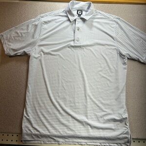 FootJoy Men's‎ Blue Striped Polo Shirt, size L